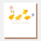 Little Painted Chicks, Happy Easter Card