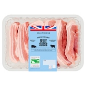 Waitrose Free Range Pork Belly Slices