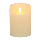 Flickabright Textured LED Candle, Cream, 13cm