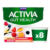 Activia Strawberry & Mixed Fruit Low Fat Gut Health Yoghurt Multipack