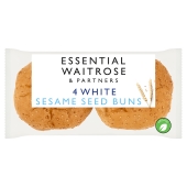 Essential 4 White Sesame Seed Buns