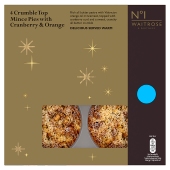 No.1 Cranberry & Orange Crumble Top Mince Pies