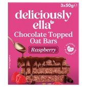 Deliciously Ella Chocolate Topped Raspberry Oat Bars
