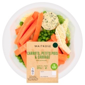 Waitrose Carrots, Petits Pois & Cabbage