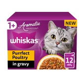 Whiskas 1+ Cat Pouches Aromatic Poultry in Gravy