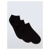 BLACK TRAINER SOCKS 3 PK