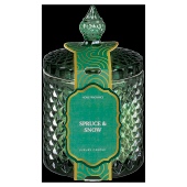 Bespoke77 Green Glass Scented Sweetie Jar Candle, Spruce & Snow