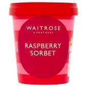 Waitrose Frozen Raspberry Sorbet