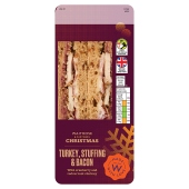Waitrose Christmas Turkey, Stuffing & Bacon Sandwich