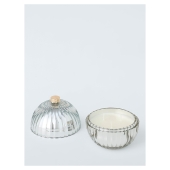 John Lewis Scented Silver Glass Bauble Candle, Cinnamon & Spiced Vanilla
