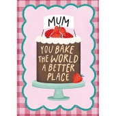 Cake With Strawberries Mother's Day Card