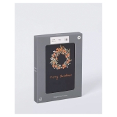 Rec Wreath and Fruit Christmas Cards 16s