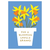 Granny Potted Daffodils Mother's Day Card