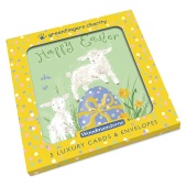 Leaping Lambs, Happy Easter Card