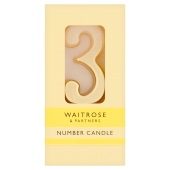Waitrose 3 Number Candle