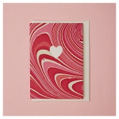 Die Cut Heart Pink Marble
