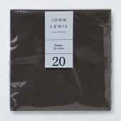 JL Black Cocktail Napkin 24cm 20 pack