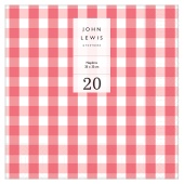John Lewis Red Check Napkin 33cm 20 pack