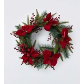 50cm Poinsettia Wreath