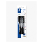 Staedtler Pack of 6 Black Ballpoint Pens