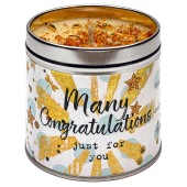 Best Kept Secrets Scented Candle Tin, Many Congratulations