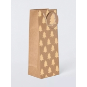 Gold Foil Tree Bottle Bag