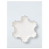 Silver Rim Snowflake Dish
