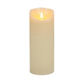 Flickabright Textured LED Candle, Cream, 23cm