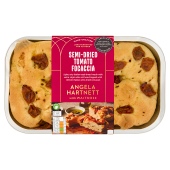Angela Hartnett with Waitrose Semi-dried Tomato Focaccia