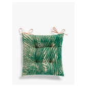 John Lewis Seat Pad, Green / Multi