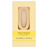 Waitrose 0 Number Candle