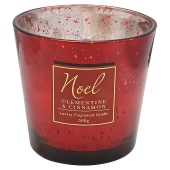WIDDOP Large Red Scented Triple Wick Candle in Glass Jar, Clementine & Cinnamon