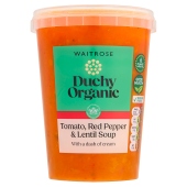 Duchy Organic Tomato, Red Pepper & Lentil Soup