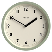 Jones Clocks Twist Wall Clock, Light Green