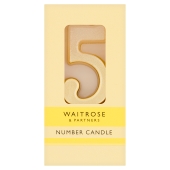Waitrose 5 Number Candle