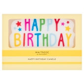 Waitrose Happy Birthday Candle