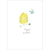 Chick And Butterfly, Happy Easter Card