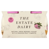 The Estate Dairy Greek Inspired Yogurt With Passion Fruit