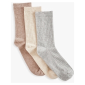 Natural Rib Marl Socks