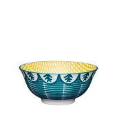 Mikasa Glazed Stoneware Bowl, Leafy Green, 15.5x7.5cm