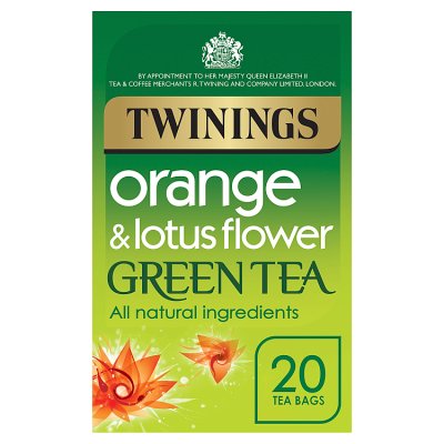 Twinings Orange & Lotus Flower Green Tea Bags 20