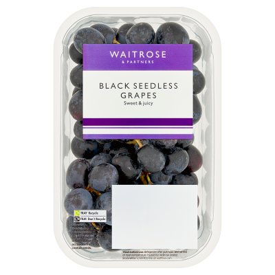 Waitrose Black Seedless Grapes