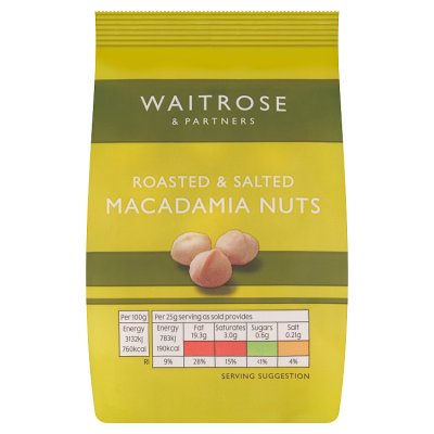 Waitrose Roasted Salted Macadamias
