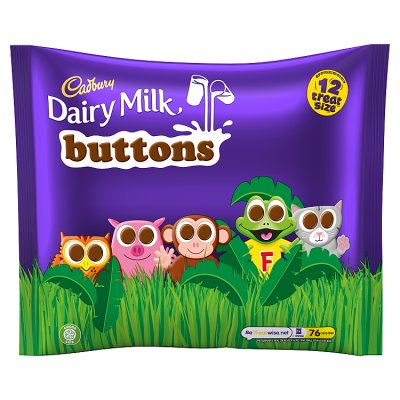 Cadbury Dairy Milk Buttons Chocolate Treatsize Bags 12 pack