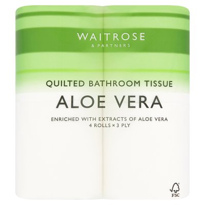 Waitrose Bathroom Tissue with Aloe Vera