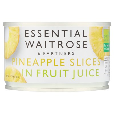 essential Waitrose Pineapple Slices in Juice