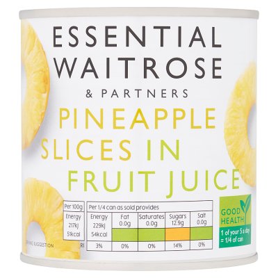 essential Waitrose Pineapple Slices in Juice