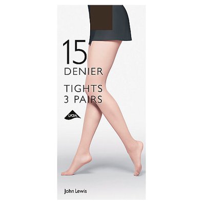 John Lewis Natural Black Tights - 15 