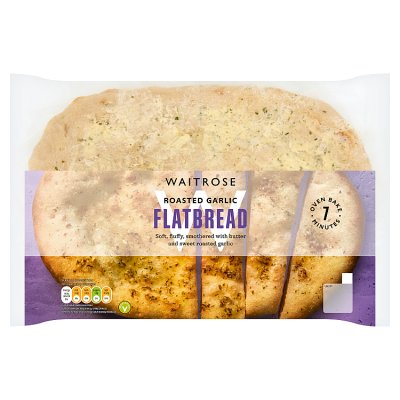 Waitrose Roasted Garlic Flatbread