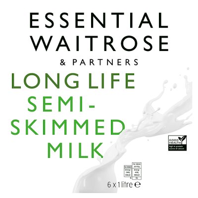 Waitrose Essential Semi Skimmed Long Life Milk